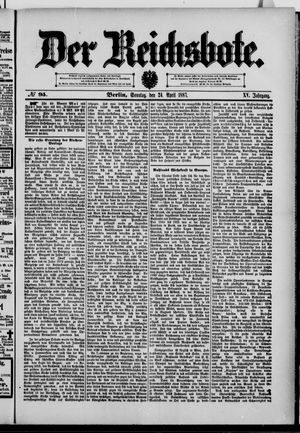 Der Reichsbote on Apr 24, 1887