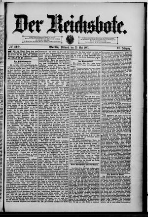 Der Reichsbote vom 25.05.1887