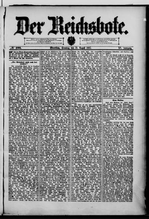 Der Reichsbote vom 21.08.1887