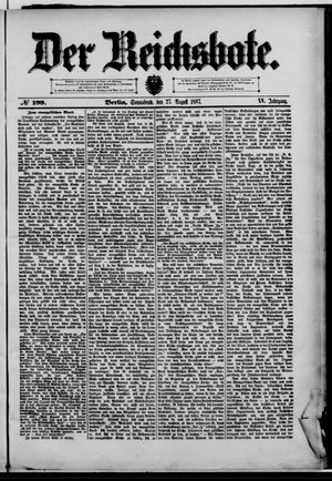 Der Reichsbote vom 27.08.1887