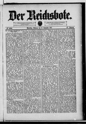 Der Reichsbote vom 14.09.1887