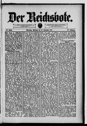 Der Reichsbote vom 28.09.1887