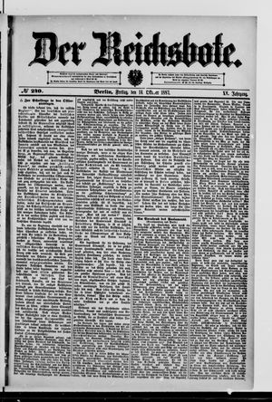 Der Reichsbote vom 14.10.1887