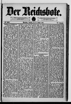 Der Reichsbote vom 25.10.1887
