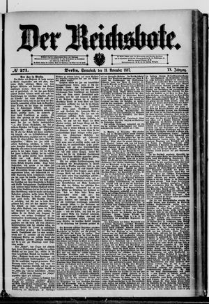 Der Reichsbote vom 19.11.1887
