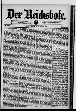 Der Reichsbote vom 07.12.1887