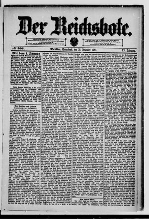 Der Reichsbote vom 31.12.1887