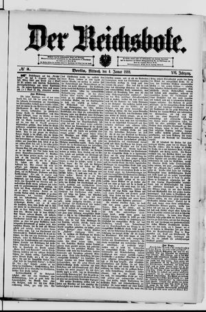 Der Reichsbote on Jan 4, 1888