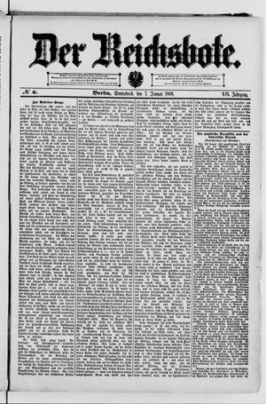 Der Reichsbote vom 07.01.1888