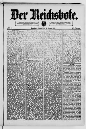 Der Reichsbote vom 08.01.1888