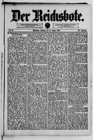 Der Reichsbote vom 10.01.1888