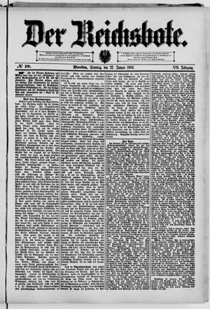 Der Reichsbote vom 22.01.1888