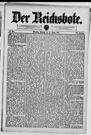 Der Reichsbote vom 25.01.1888