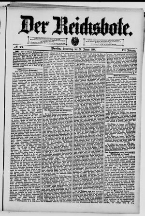 Der Reichsbote on Jan 26, 1888