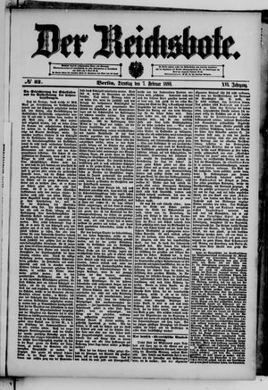 Der Reichsbote vom 07.02.1888