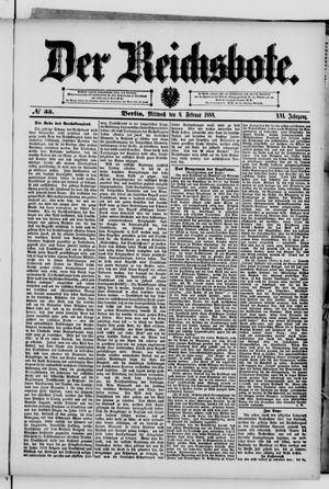 Der Reichsbote vom 08.02.1888
