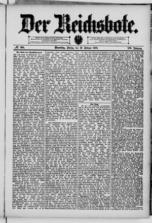 Der Reichsbote vom 10.02.1888