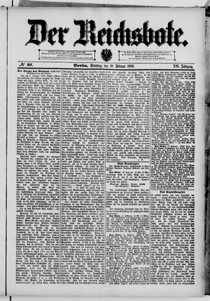Der Reichsbote vom 19.02.1888
