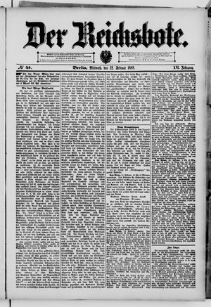 Der Reichsbote vom 22.02.1888
