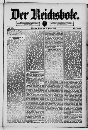 Der Reichsbote vom 24.02.1888