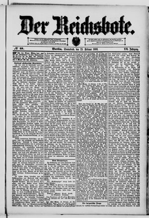 Der Reichsbote vom 25.02.1888