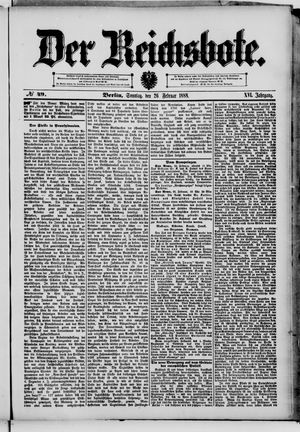 Der Reichsbote vom 26.02.1888