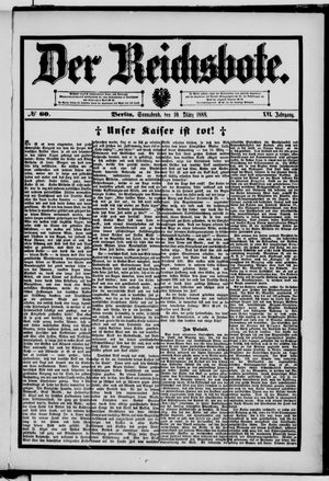 Der Reichsbote vom 10.03.1888