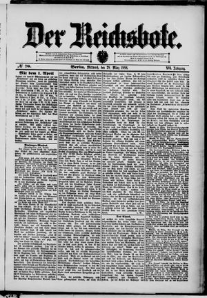 Der Reichsbote vom 28.03.1888