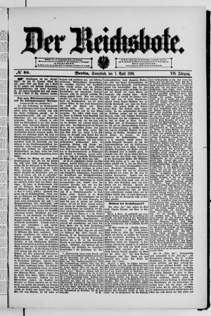 Der Reichsbote vom 07.04.1888