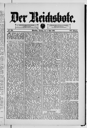 Der Reichsbote vom 08.04.1888