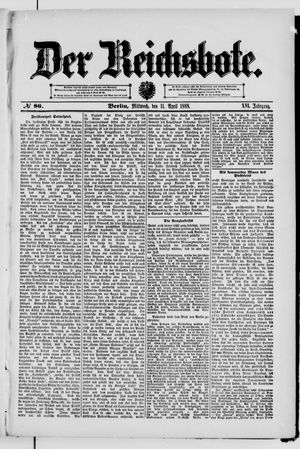 Der Reichsbote vom 11.04.1888