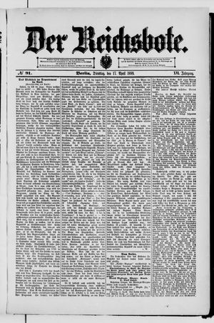 Der Reichsbote vom 17.04.1888