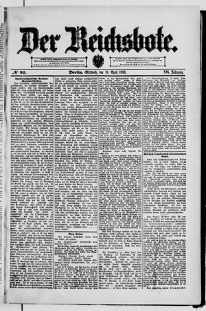 Der Reichsbote vom 18.04.1888
