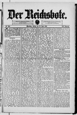 Der Reichsbote vom 20.04.1888