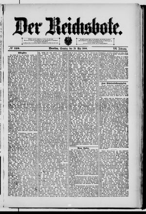 Der Reichsbote vom 20.05.1888