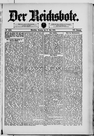 Der Reichsbote vom 27.05.1888