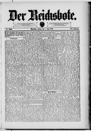 Der Reichsbote vom 01.06.1888