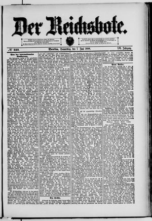 Der Reichsbote vom 07.06.1888