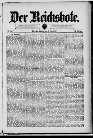 Der Reichsbote vom 12.06.1888