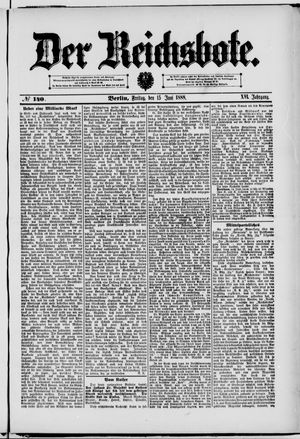 Der Reichsbote vom 15.06.1888