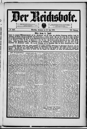 Der Reichsbote vom 20.06.1888