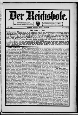 Der Reichsbote vom 23.06.1888