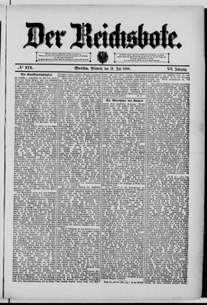 Der Reichsbote vom 18.07.1888