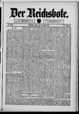 Der Reichsbote vom 10.08.1888