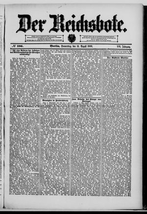 Der Reichsbote vom 16.08.1888