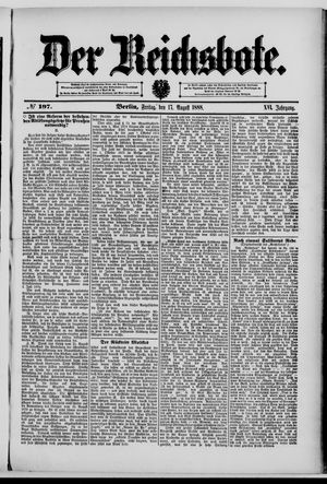 Der Reichsbote vom 17.08.1888