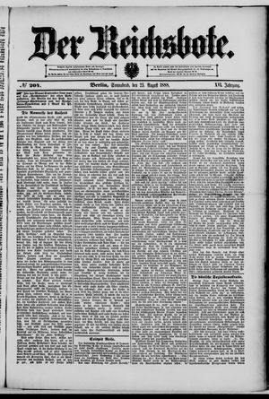 Der Reichsbote vom 25.08.1888