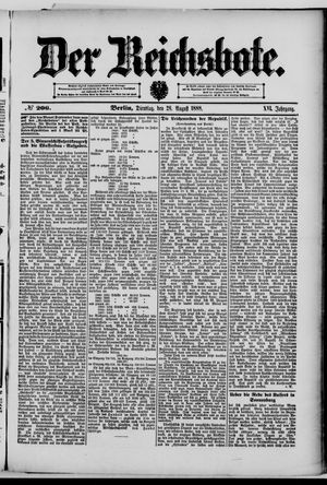 Der Reichsbote vom 28.08.1888