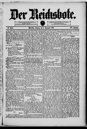 Der Reichsbote vom 02.09.1888