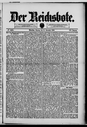 Der Reichsbote vom 16.09.1888